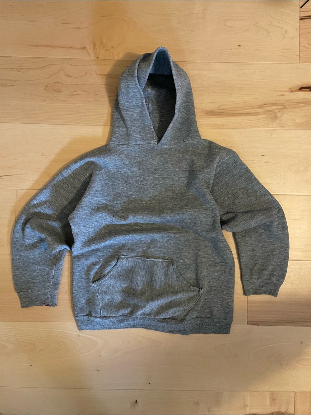 70s Russell Athletic Vintage Blank Pullover Hoodie Gray (M)